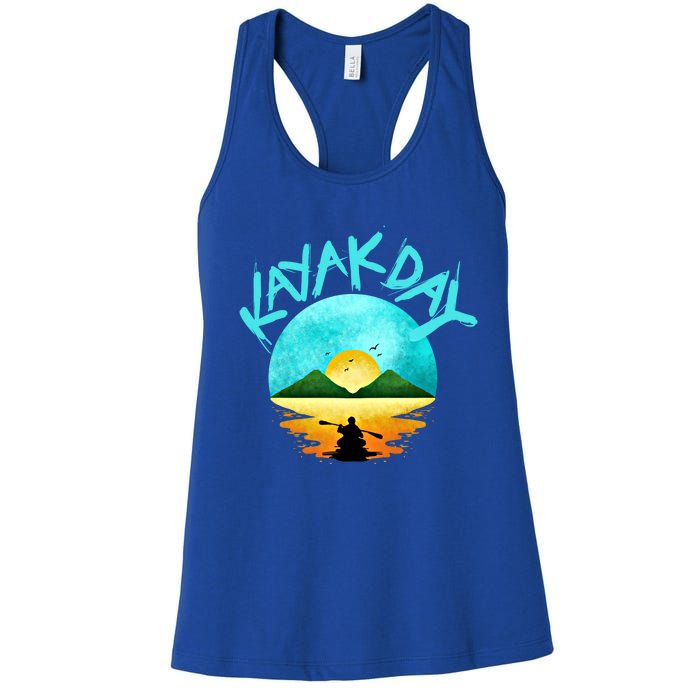 Kayaking Gift Kayak Day Gift Women's Racerback Tank