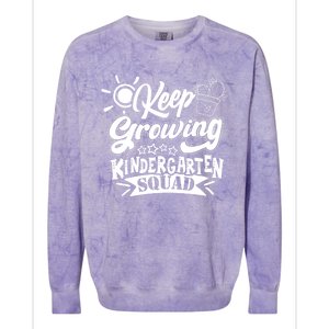 Keep Growing Kinder Kindergarten Teacher Team Cute Gift Colorblast Crewneck Sweatshirt