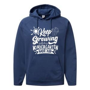 Keep Growing Kinder Kindergarten Teacher Team Cute Gift Performance Fleece Hoodie