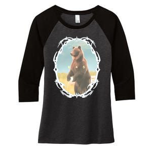 K45 Grizzly Women's Tri-Blend 3/4-Sleeve Raglan Shirt