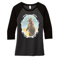 K45 Grizzly Women's Tri-Blend 3/4-Sleeve Raglan Shirt