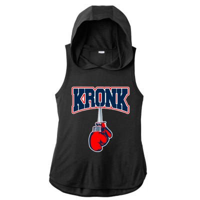 Kronk Gym Ladies PosiCharge Tri-Blend Wicking Draft Hoodie Tank