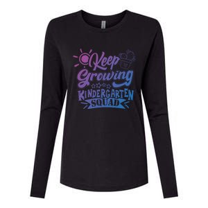 Keep Growing Kinder Kindergarten Teacher Team Cute Gift Womens Cotton Relaxed Long Sleeve T-Shirt