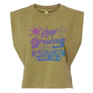 Keep Growing Kinder Kindergarten Teacher Team Cute Gift Garment-Dyed Women's Muscle Tee