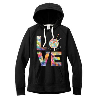 Knitter Gift Knitting Crochet Love Yarn Patterns Stitches Women's Fleece Hoodie