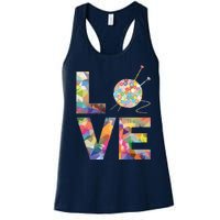 Knitter Gift Knitting Crochet Love Yarn Patterns Stitches Women's Racerback Tank