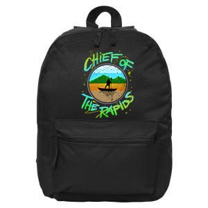 Kayak Gift Kayaking Chief Of The Rapids Gift 16 in Basic Backpack