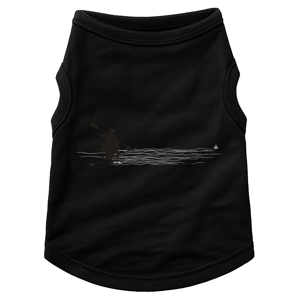 Kayaking Graphic Kayak Silhouette Kayaker Canoe Paddling Doggie Tank