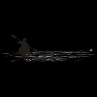 Kayaking Graphic Kayak Silhouette Kayaker Canoe Paddling Cooling Performance Crew T-Shirt