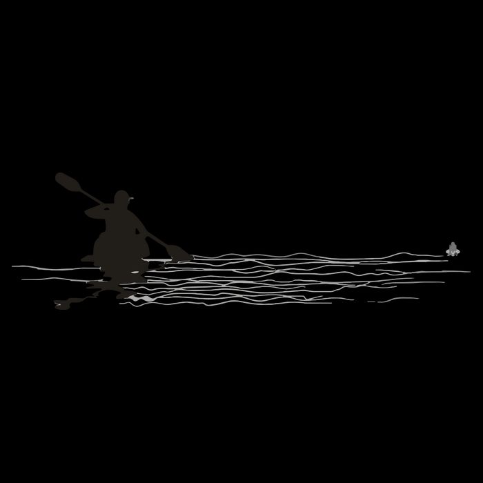 Kayaking Graphic Kayak Silhouette Kayaker Canoe Paddling Cooling Performance Crew T-Shirt