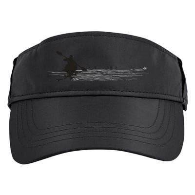 Kayaking Graphic Kayak Silhouette Kayaker Canoe Paddling Adult Drive Performance Visor