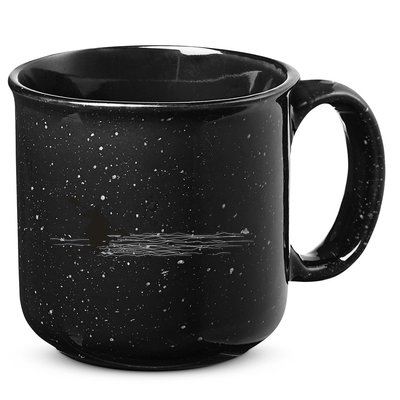 Kayaking Graphic Kayak Silhouette Kayaker Canoe Paddling 15oz Campfire Ceramic Mug