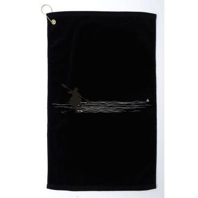 Kayaking Graphic Kayak Silhouette Kayaker Canoe Paddling Golf Towel
