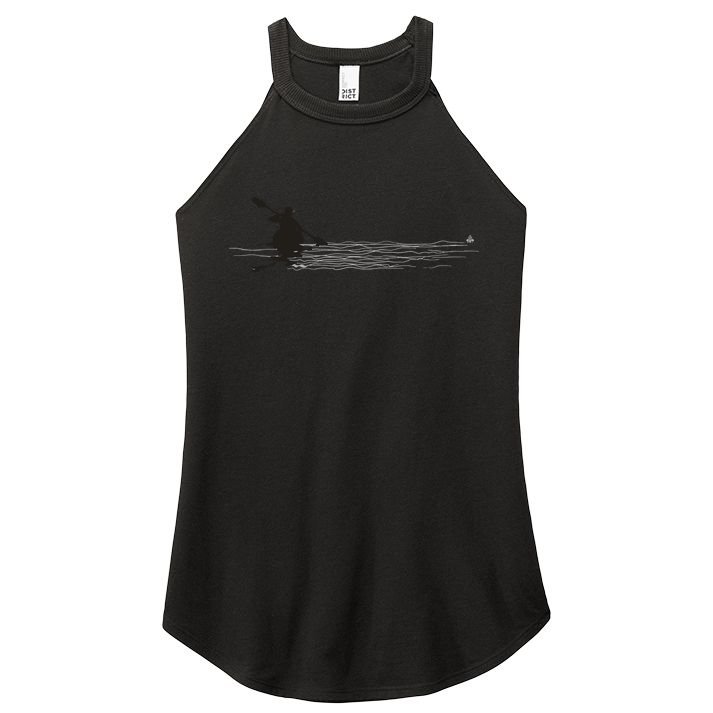 Kayaking Graphic Kayak Silhouette Kayaker Canoe Paddling Women's Perfect Tri Rocker Tank