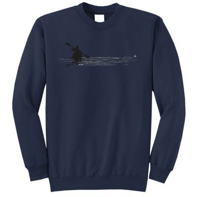 Kayaking Graphic Kayak Silhouette Kayaker Canoe Paddling Sweatshirt