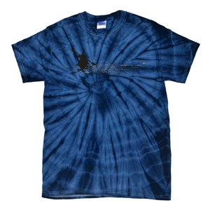 Kayaking Graphic Kayak Silhouette Kayaker Canoe Paddling Tie-Dye T-Shirt