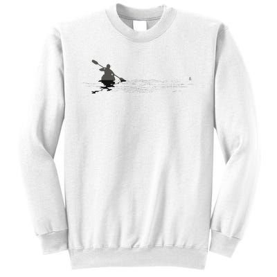 Kayaking Graphic Kayak Figure Kayaker Canoe Paddling Sweatshirt