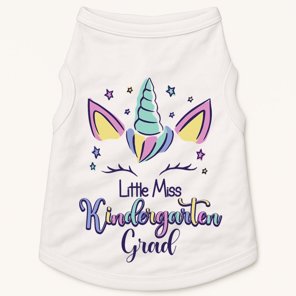 Kindergarten Graduation Kindergarten Unicorn Girl 2025 Doggie Tank