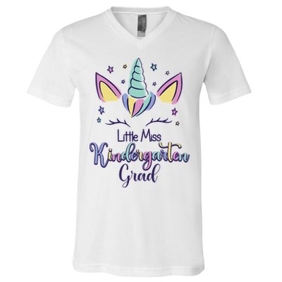 Kindergarten Graduation Kindergarten Unicorn Girl 2025 V-Neck T-Shirt