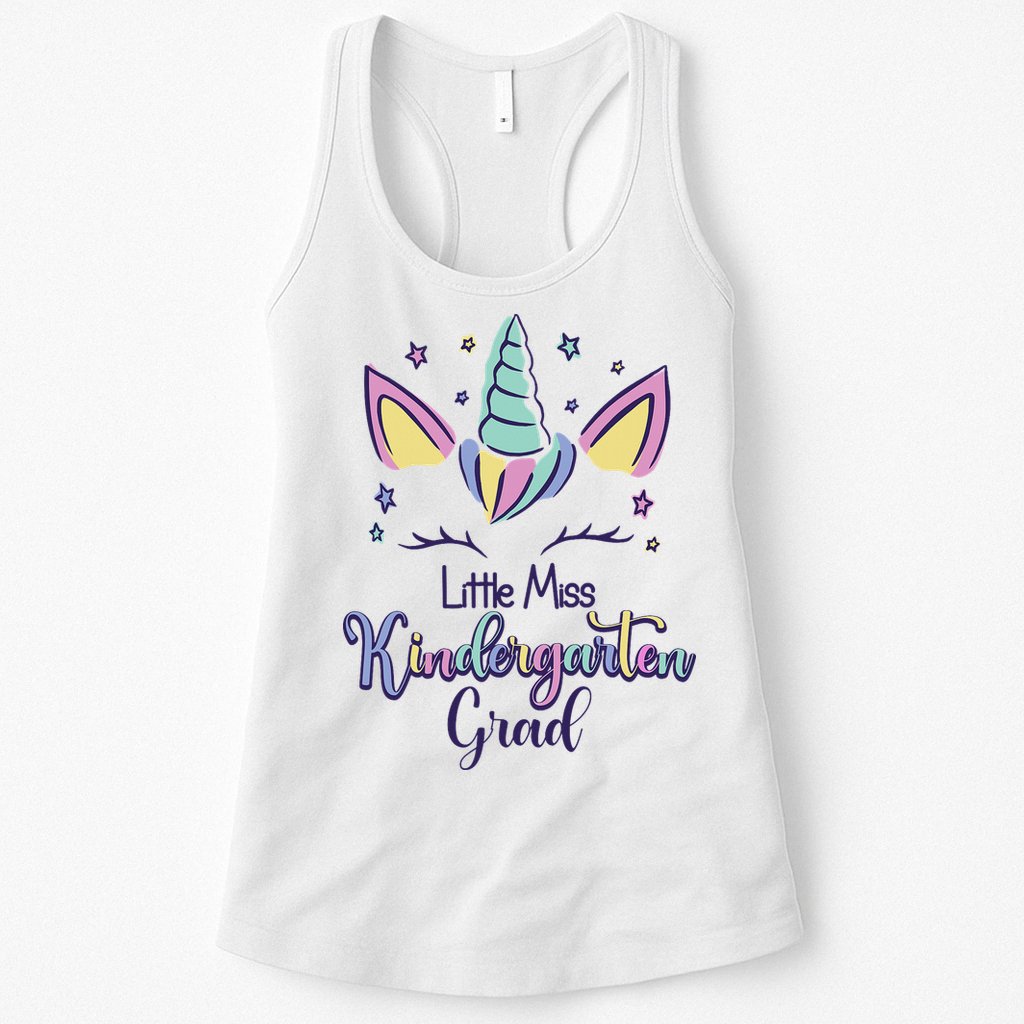 Kindergarten Graduation Kindergarten Unicorn Girl 2025 Womens Tank Top