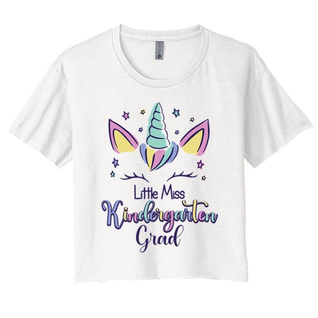 Kindergarten Graduation Kindergarten Unicorn Girl 2025 Crop Top
