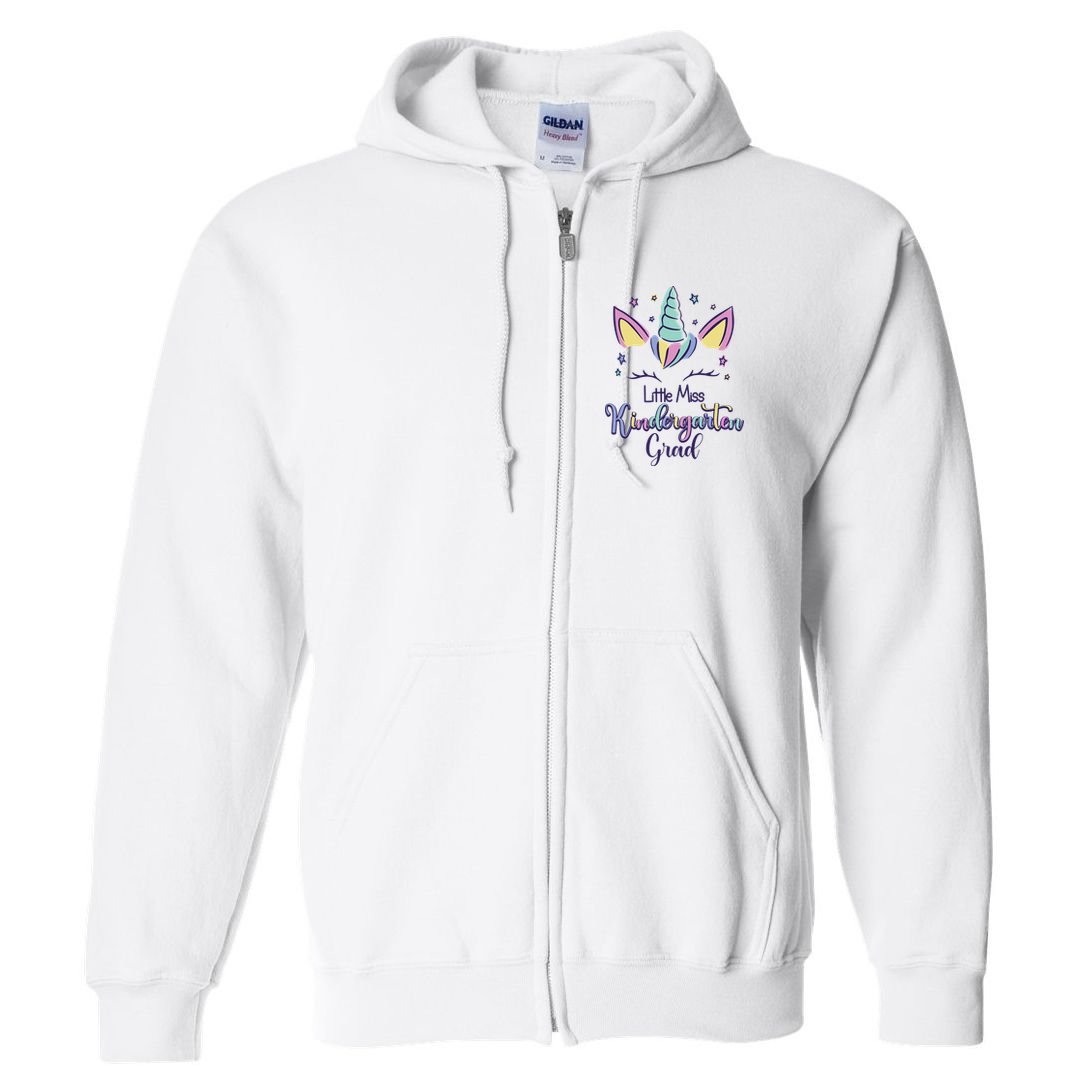 Kindergarten Graduation Kindergarten Unicorn Girl 2025 Full Zip Hoodie