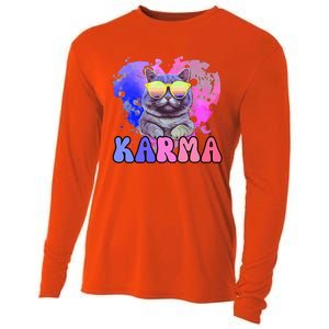 Karma Groovy Letters Pink Concert Cooling Performance Long Sleeve Crew