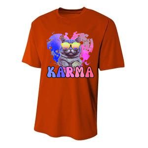 Karma Groovy Letters Pink Concert Performance Sprint T-Shirt