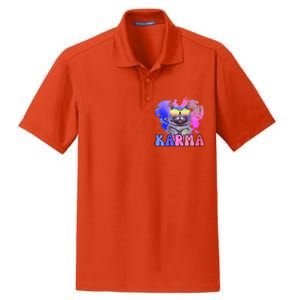 Karma Groovy Letters Pink Concert Dry Zone Grid Polo