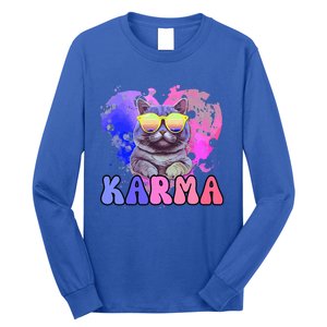 Karma Groovy Letters Pink Concert Long Sleeve Shirt