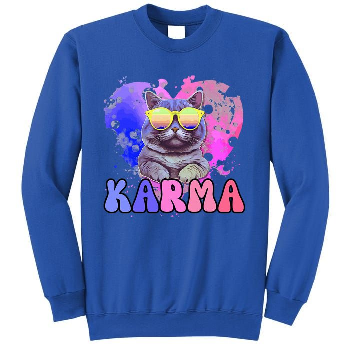 Karma Groovy Letters Pink Concert Sweatshirt