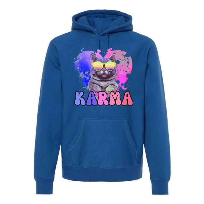 Karma Groovy Letters Pink Concert Premium Hoodie