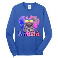 Karma Groovy Letters Pink Concert Tall Long Sleeve T-Shirt