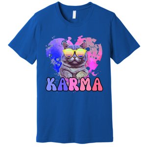 Karma Groovy Letters Pink Concert Premium T-Shirt