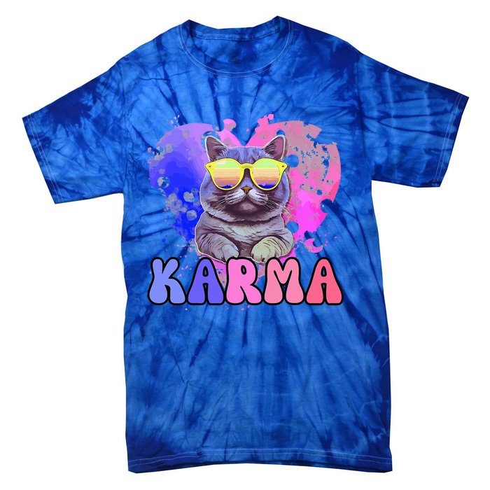 Karma Groovy Letters Pink Concert Tie-Dye T-Shirt