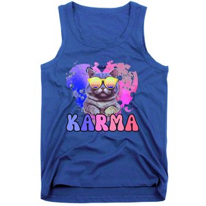 Karma Groovy Letters Pink Concert Tank Top