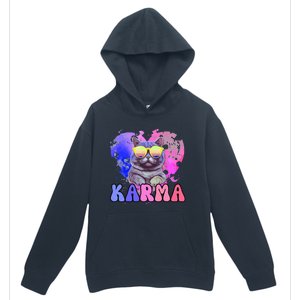 Karma Groovy Letters Pink Concert Urban Pullover Hoodie