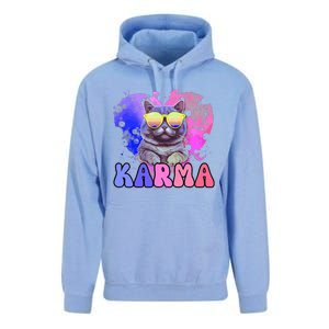 Karma Groovy Letters Pink Concert Unisex Surf Hoodie