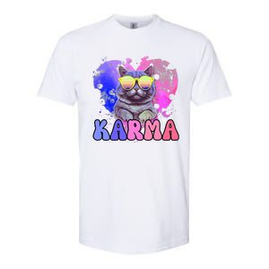 Karma Groovy Letters Pink Concert Softstyle CVC T-Shirt