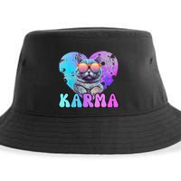 Karma Groovy Letters Concert Summer Funny Heart Cat Lover Sustainable Bucket Hat