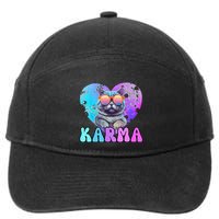 Karma Groovy Letters Concert Summer Funny Heart Cat Lover 7-Panel Snapback Hat