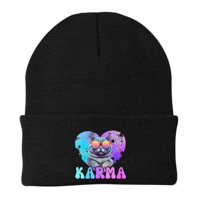 Karma Groovy Letters Concert Summer Funny Heart Cat Lover Beanie