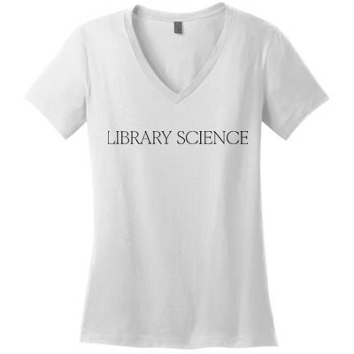 Kaia Gerber Library Science Women's V-Neck T-Shirt