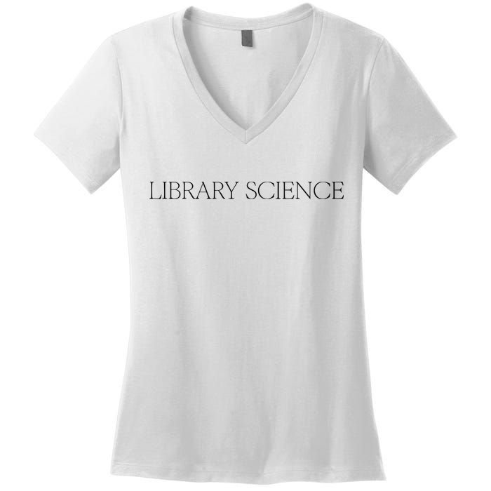 Kaia Gerber Library Science Women's V-Neck T-Shirt