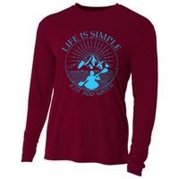 Kayaking Gift Life Is Simple Add Water Kayak Tee Cooling Performance Long Sleeve Crew