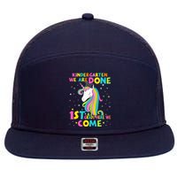 Kindergarten Graduation Magical Unicorn Gift 7 Panel Mesh Trucker Snapback Hat