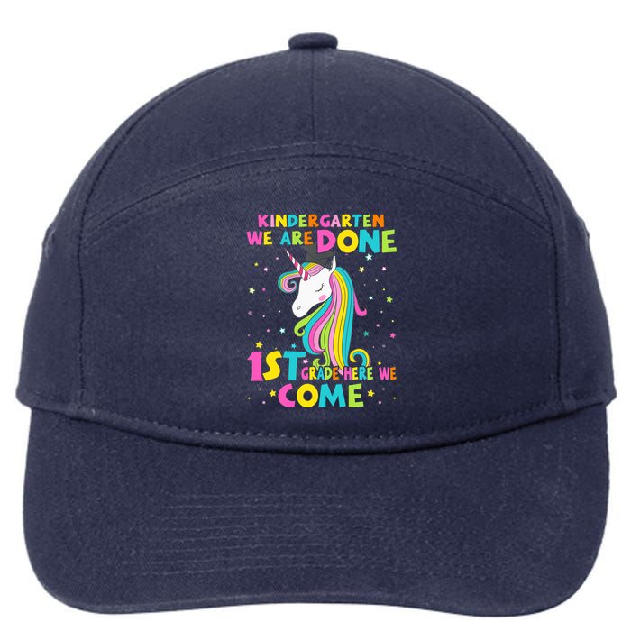 Kindergarten Graduation Magical Unicorn Gift 7-Panel Snapback Hat