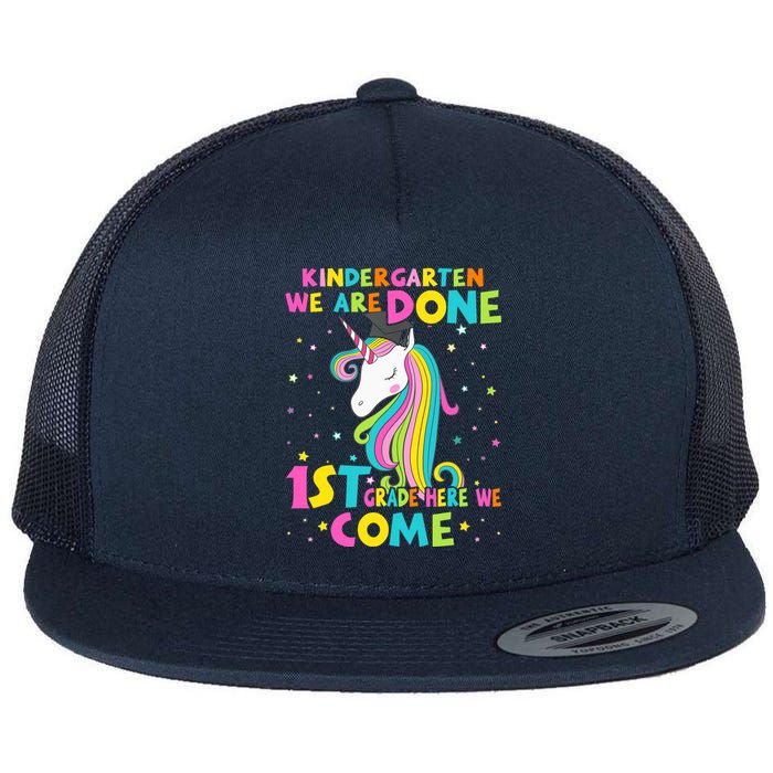 Kindergarten Graduation Magical Unicorn Gift Flat Bill Trucker Hat