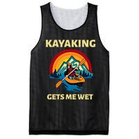 Kayaking Gets Me Wet Vintage Retro Sunset Kayak Lover Gift Mesh Reversible Basketball Jersey Tank