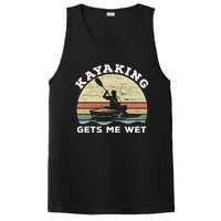 Kayaking Gets Me Wet Funny Kayak Saying Vintage Paddling Gift PosiCharge Competitor Tank